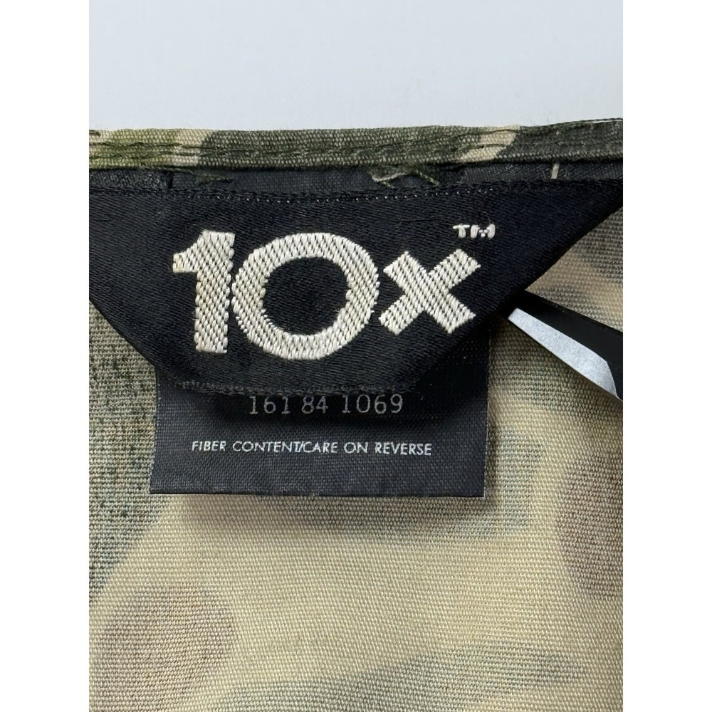 10X Camo Hunting Vest Mens Large 42-44 outdoor gear utility pockets Full Zip USA - Picture 3 of 10